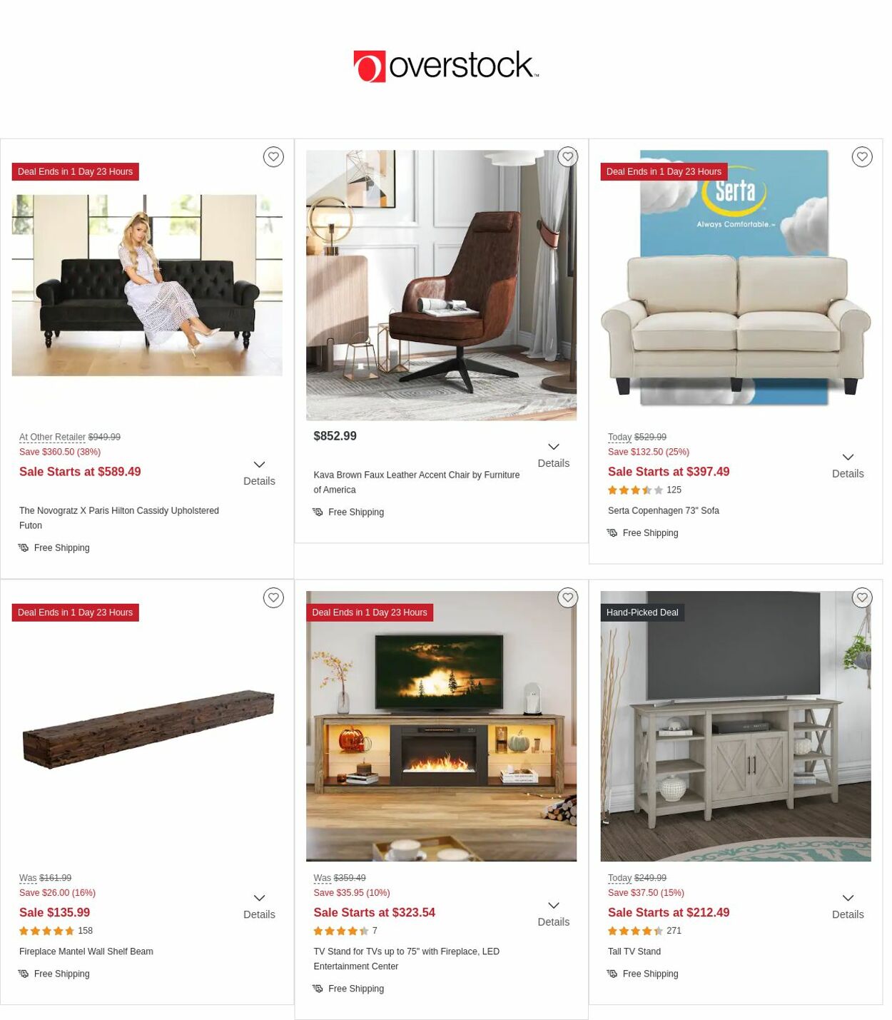 Overstock Ad from 11/17/2022