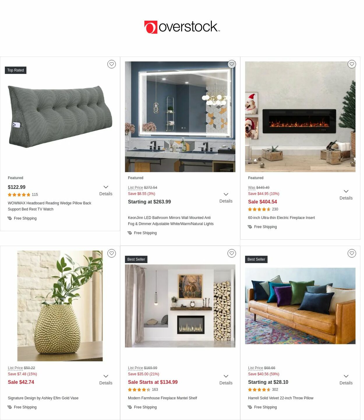 Overstock Ad from 12/22/2022
