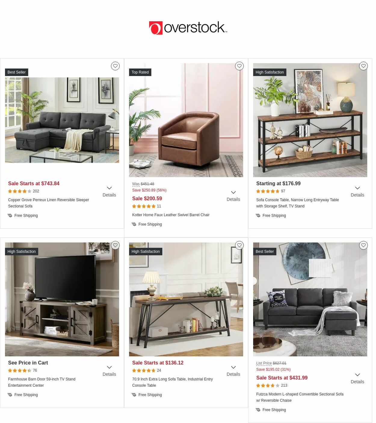 Overstock Ad from 01/05/2023