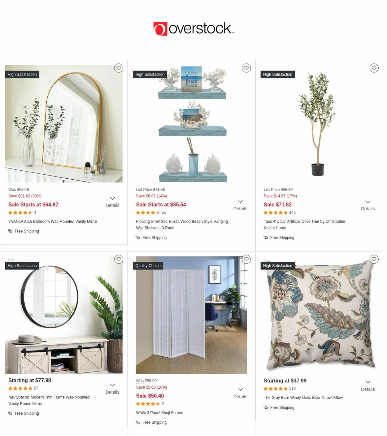 Overstock Ad from 02/16/2023
