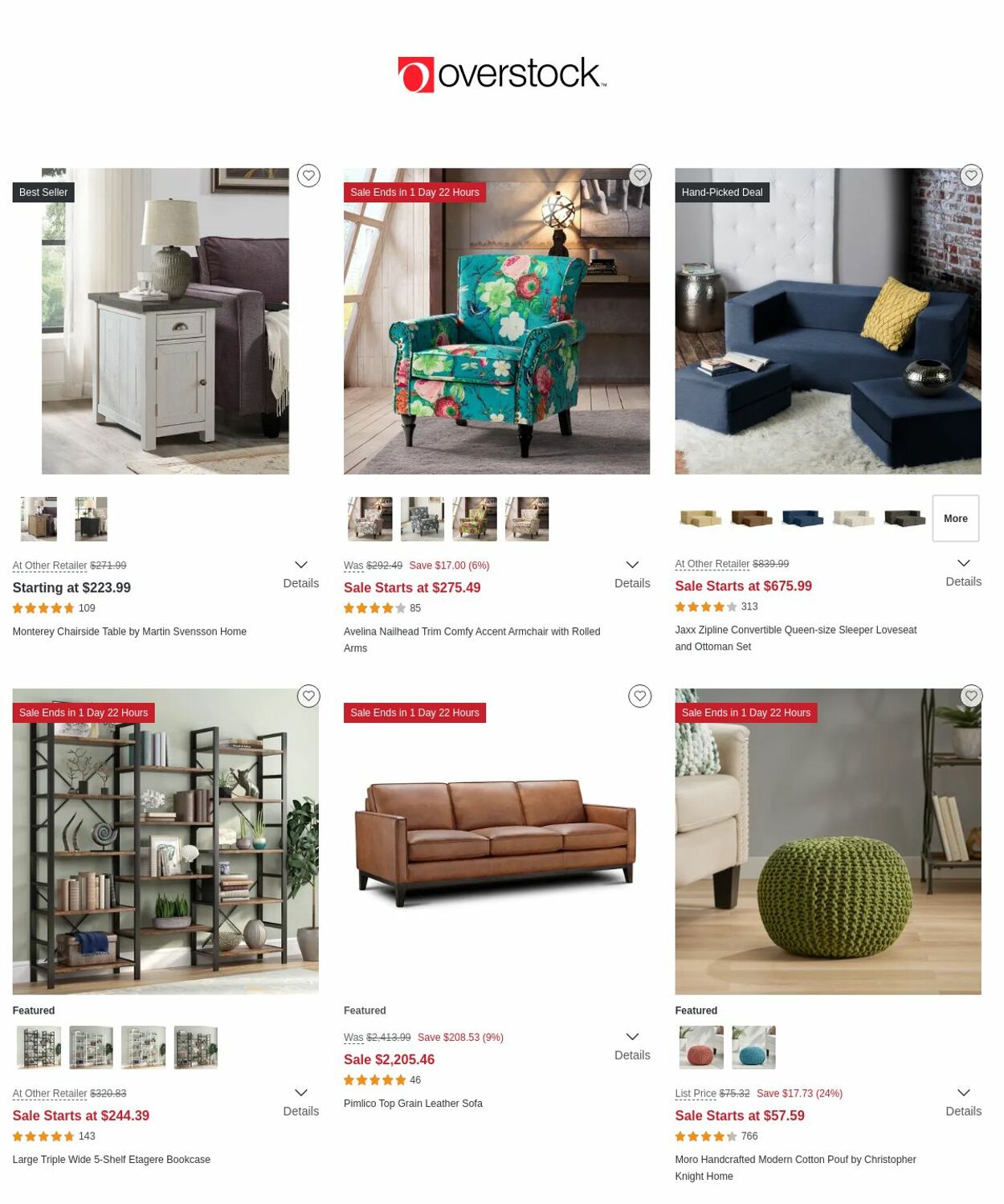 Overstock Ad from 02/23/2023