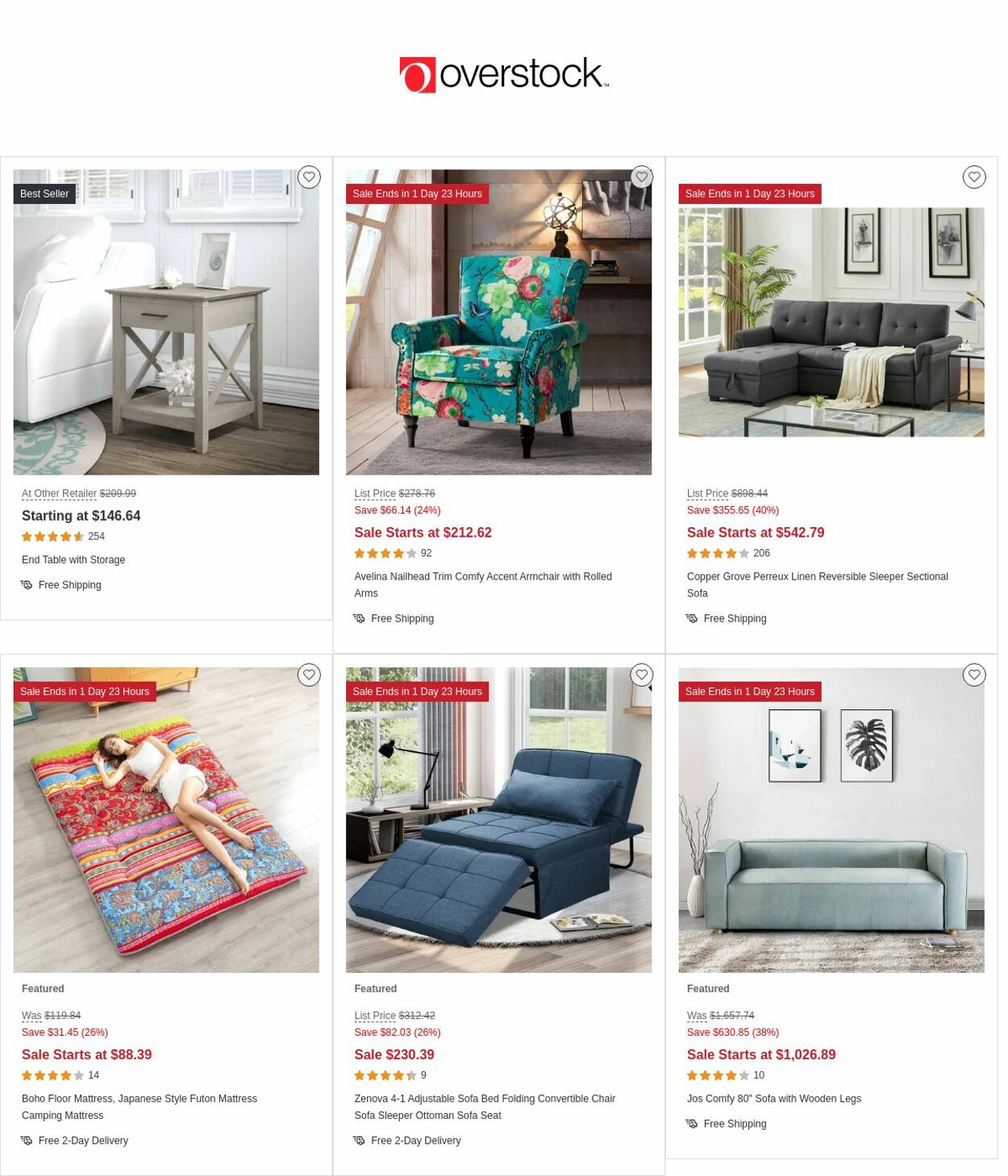 Overstock Ad from 03/16/2023