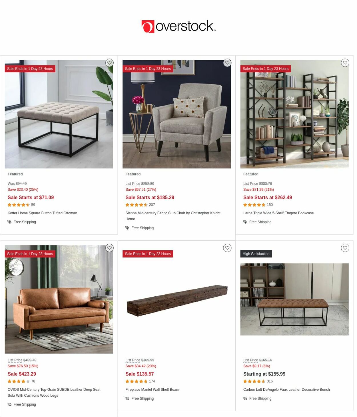 Overstock Ad from 03/16/2023