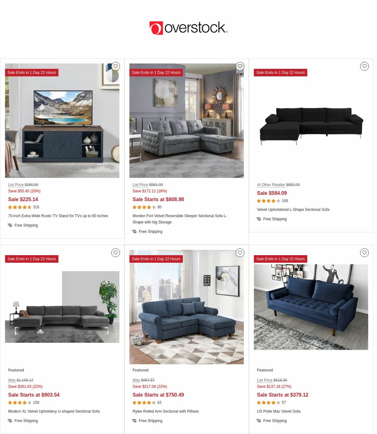 Overstock Ad from 03/23/2023