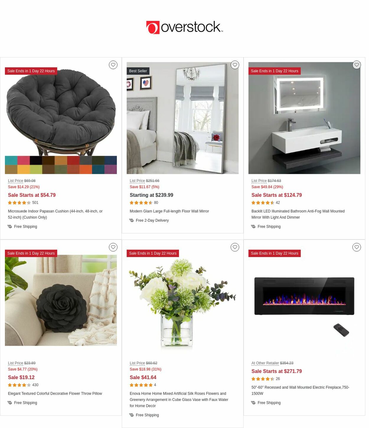 Overstock Ad from 03/23/2023