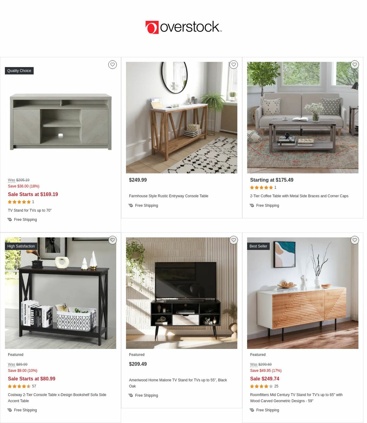 Overstock Ad from 05/11/2023
