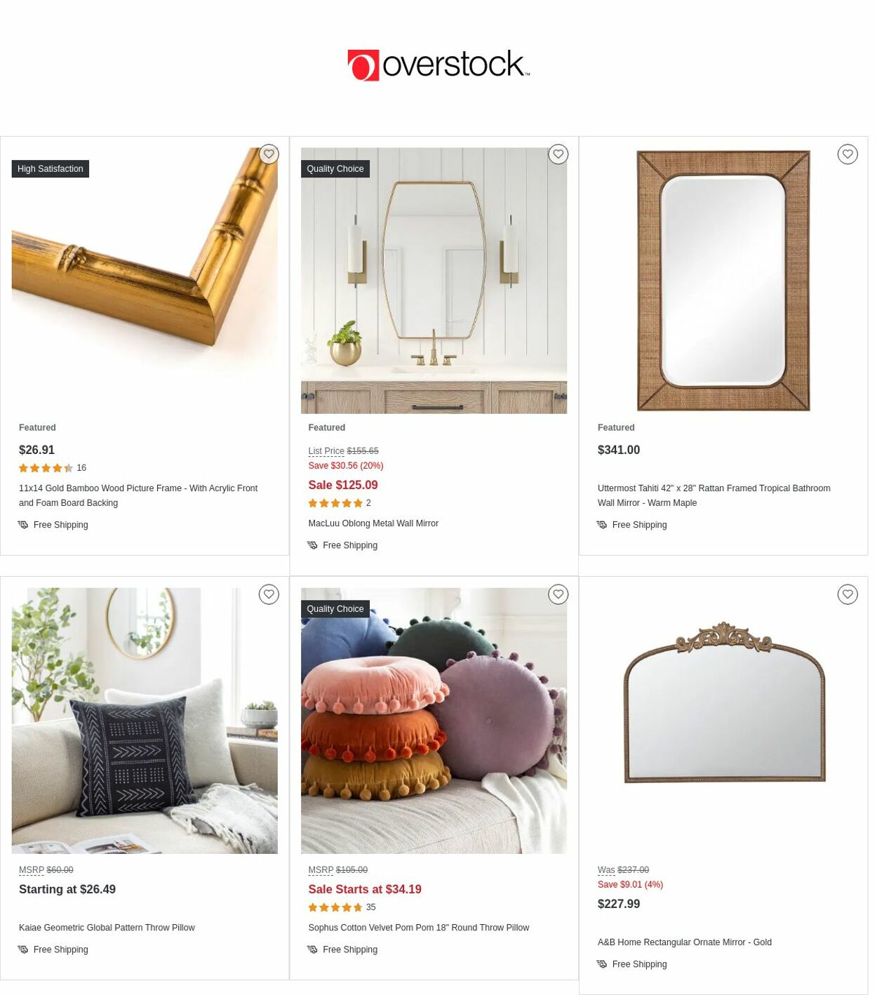 Overstock Ad from 05/11/2023