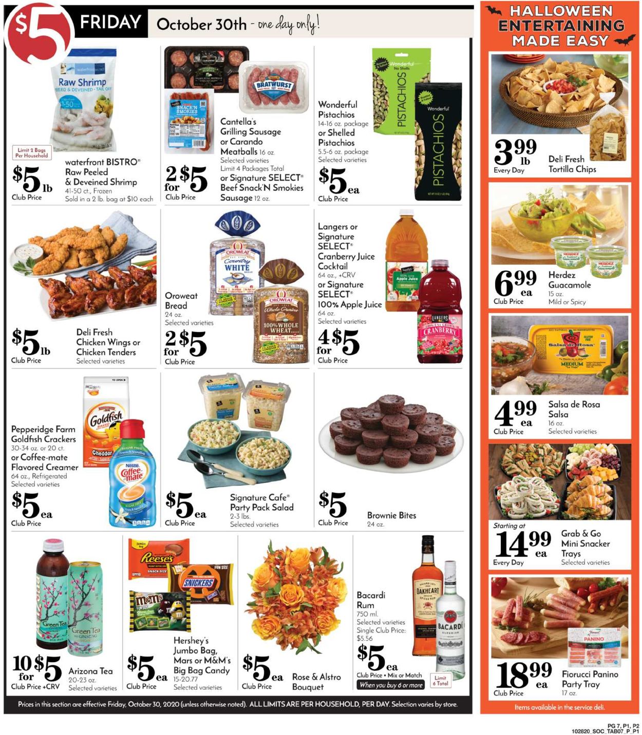 Pavilions Ad from 10/28/2020