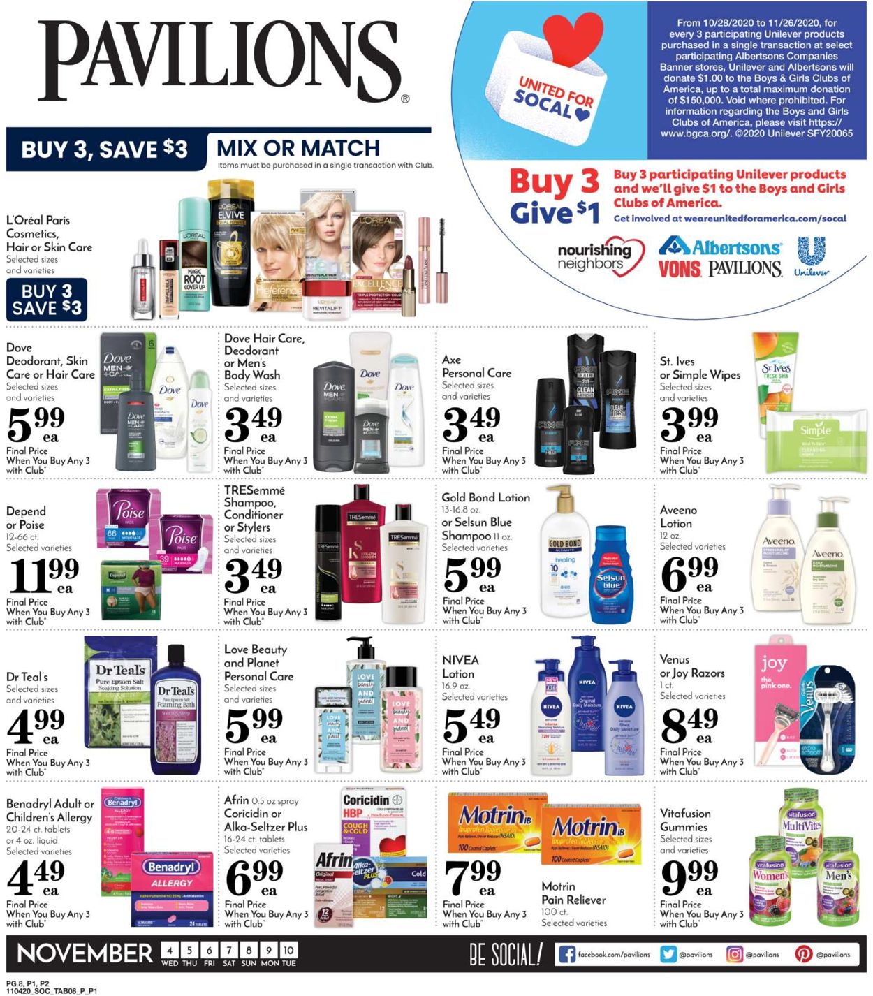 Pavilions Ad from 11/04/2020