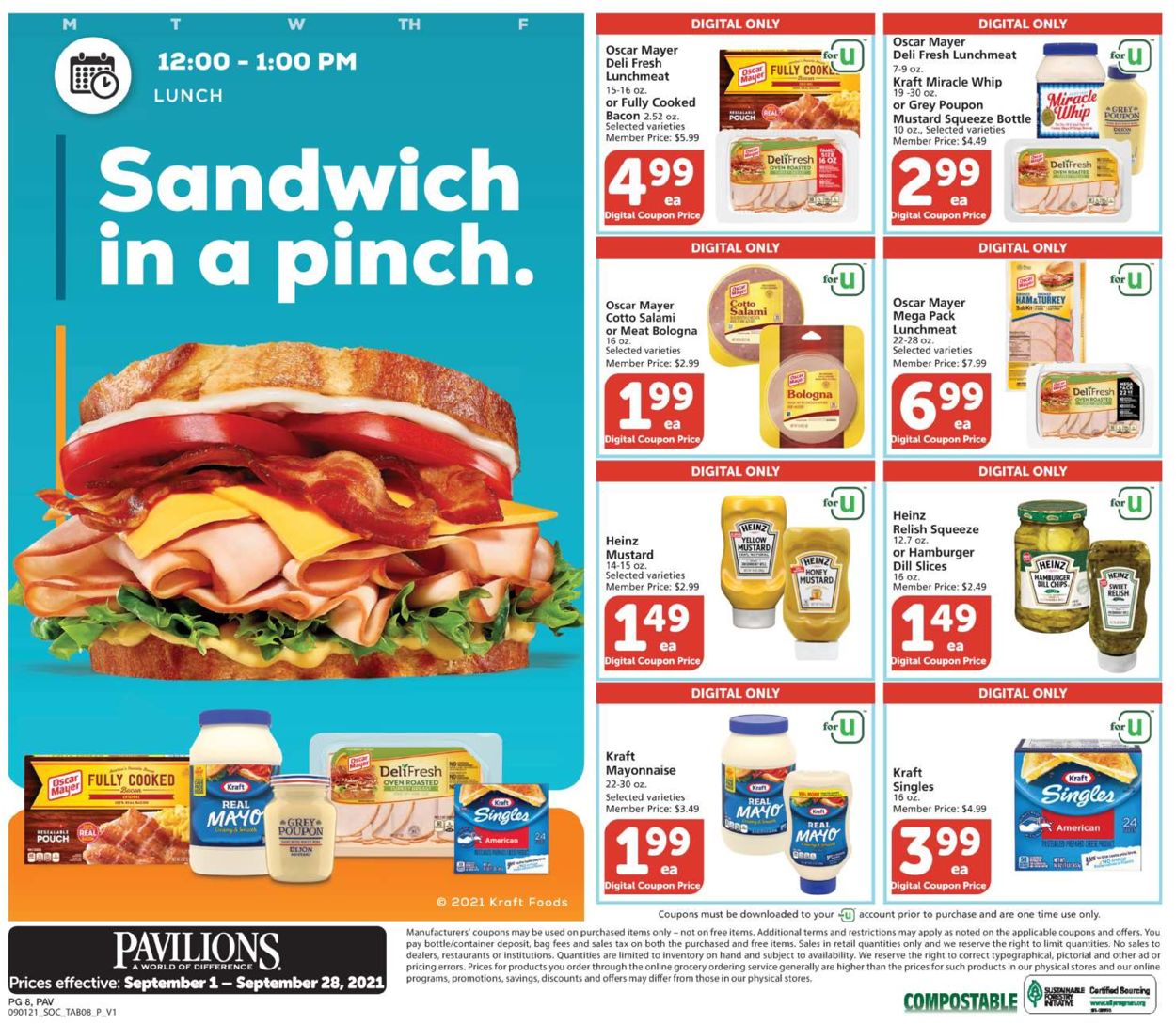 Pavilions Ad from 09/01/2021