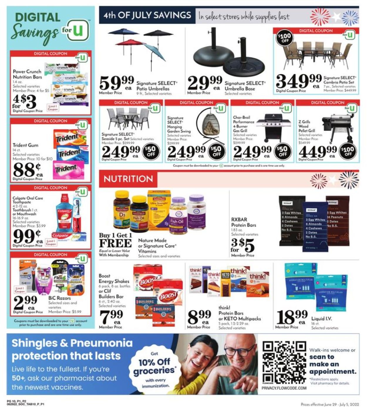 Pavilions Ad from 06/29/2022