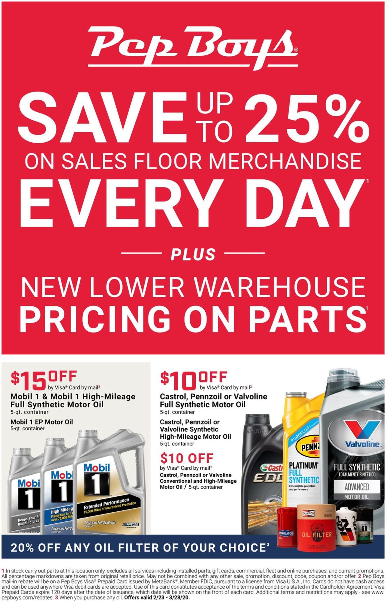 Pep Boys Ad from 02/23/2020