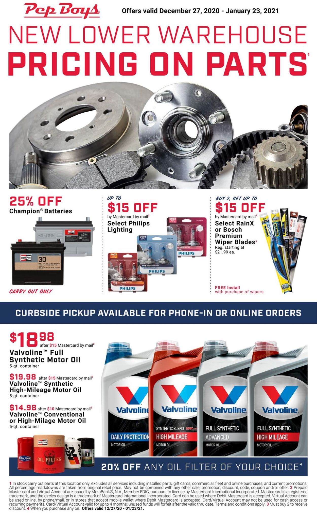 Pep Boys Ad from 12/27/2020