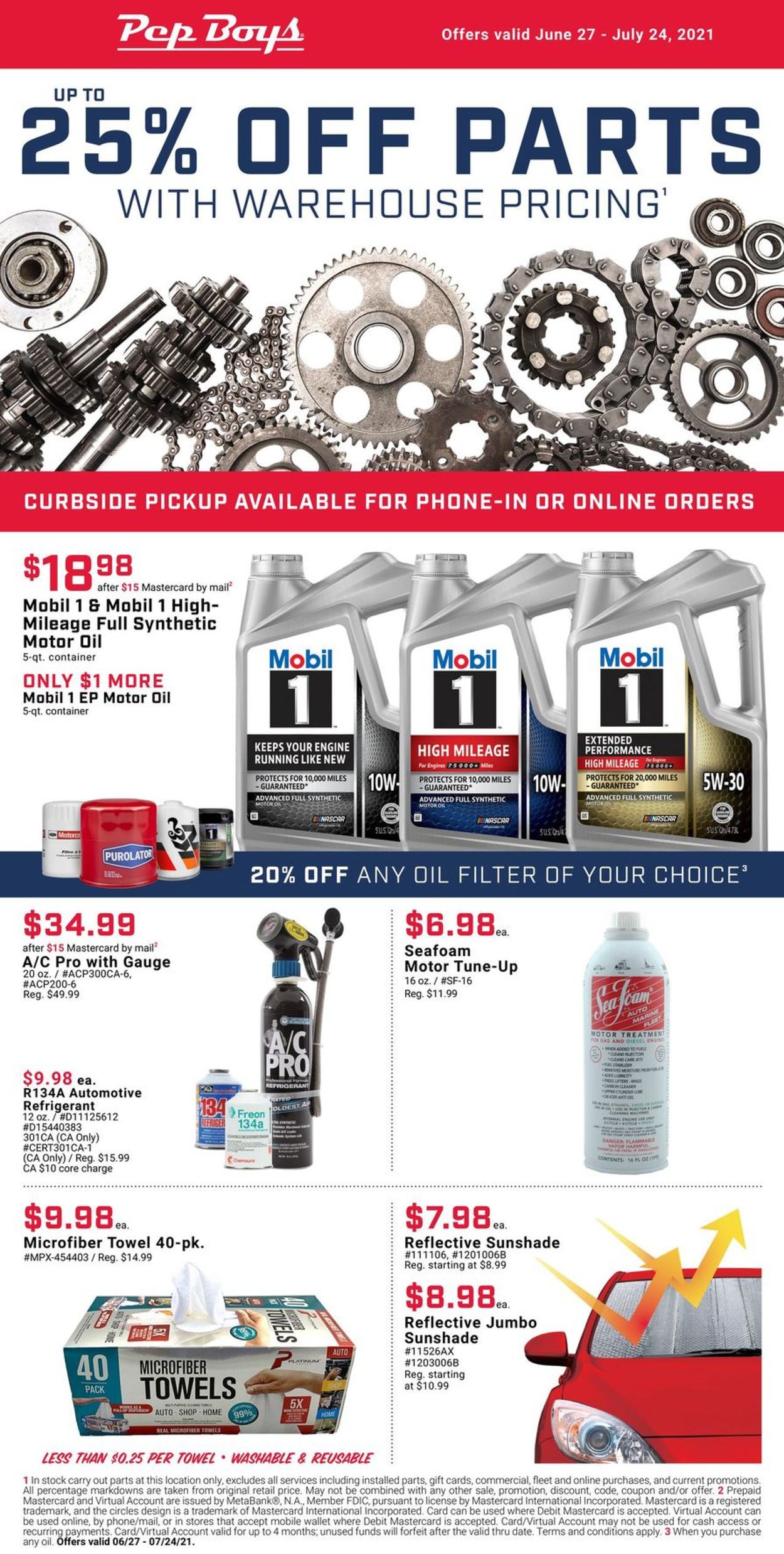 Pep Boys Ad from 06/27/2021
