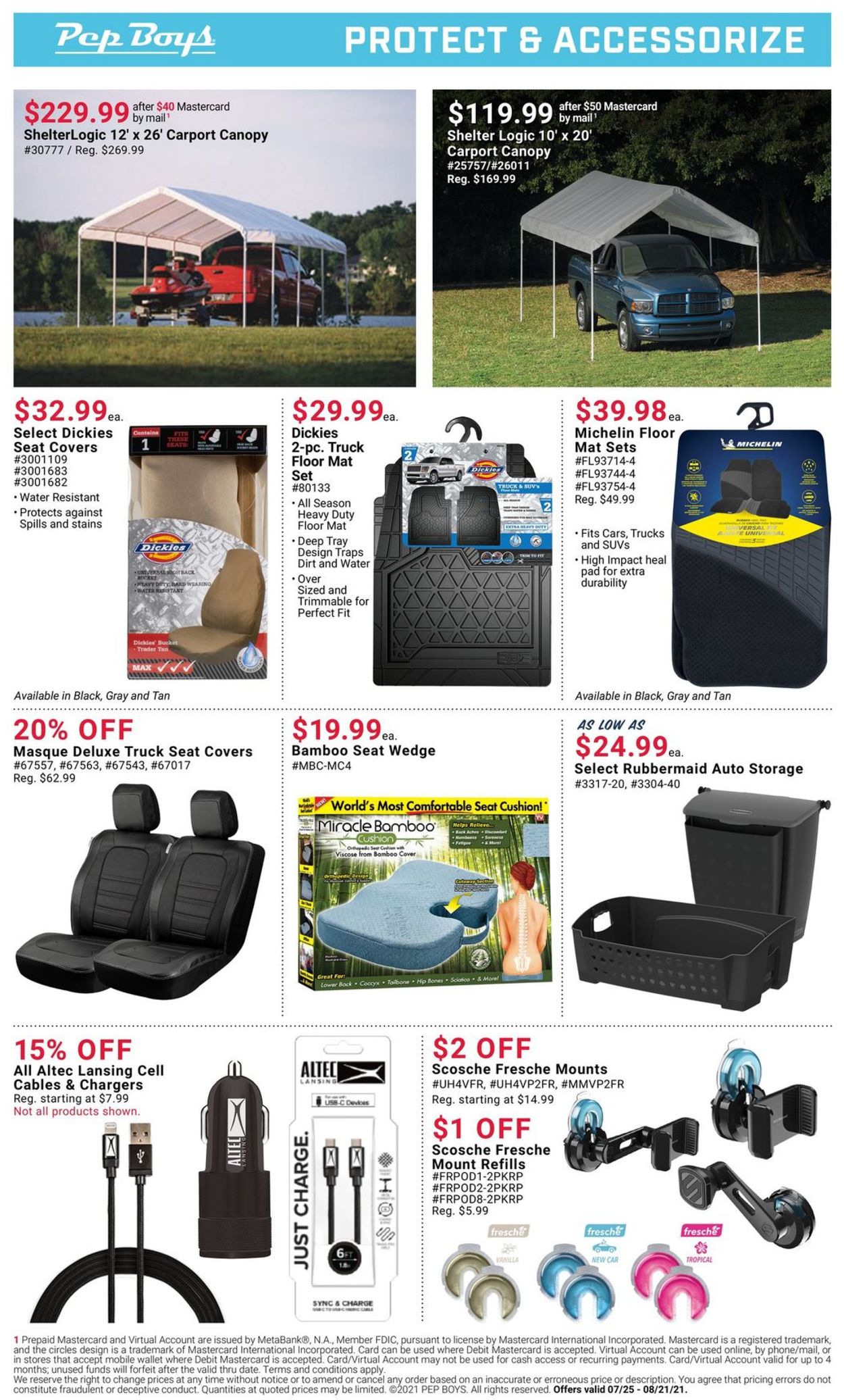 Pep Boys Ad from 07/25/2021