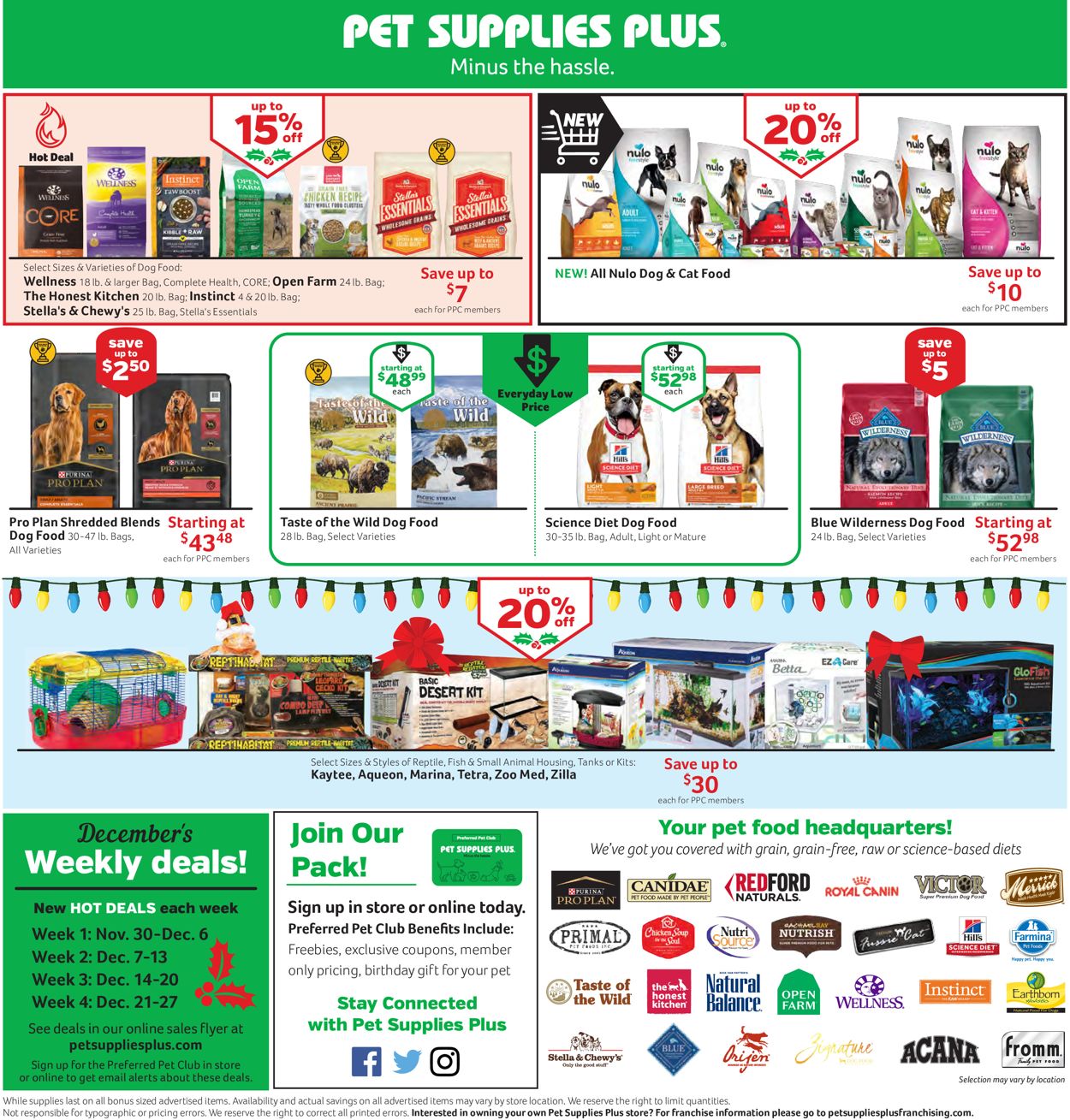 Pet Supplies Plus Ad from 11/30/2020