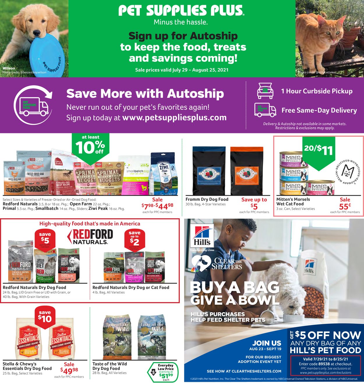 Pet Supplies Plus Ad from 07/29/2021