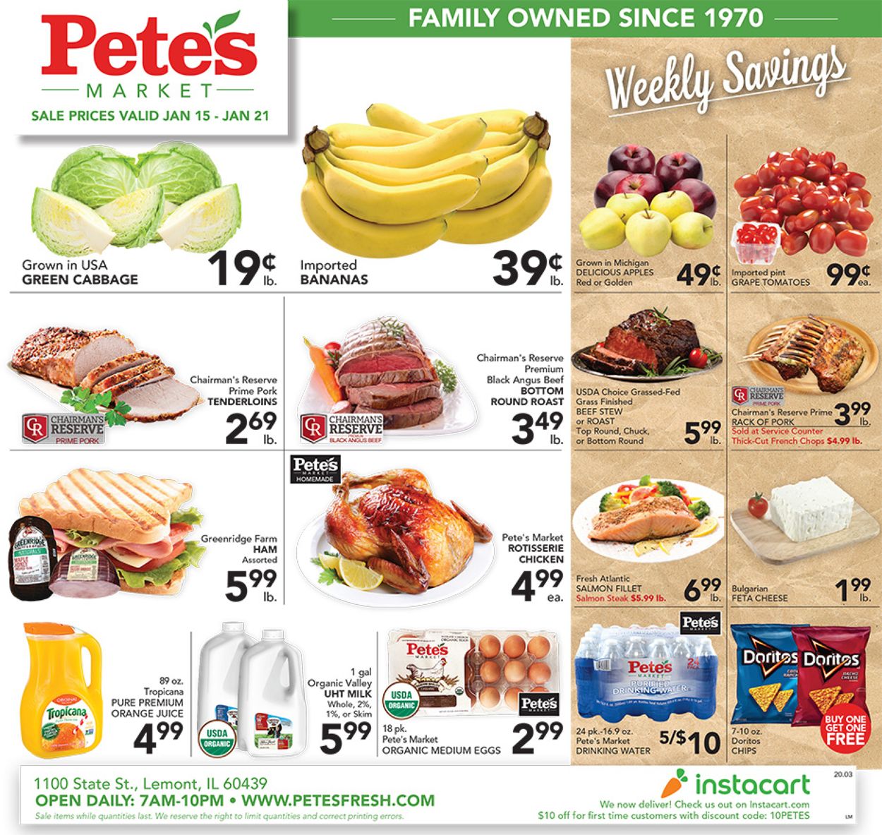 Pete's Fresh Market Ad from 01/15/2020