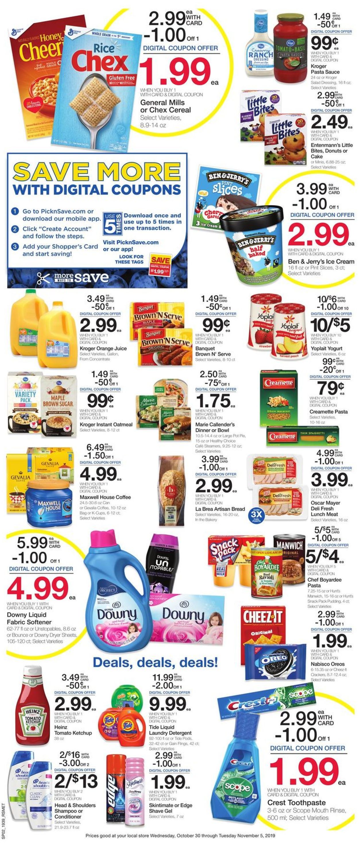 Pick ‘n Save Ad from 10/30/2019