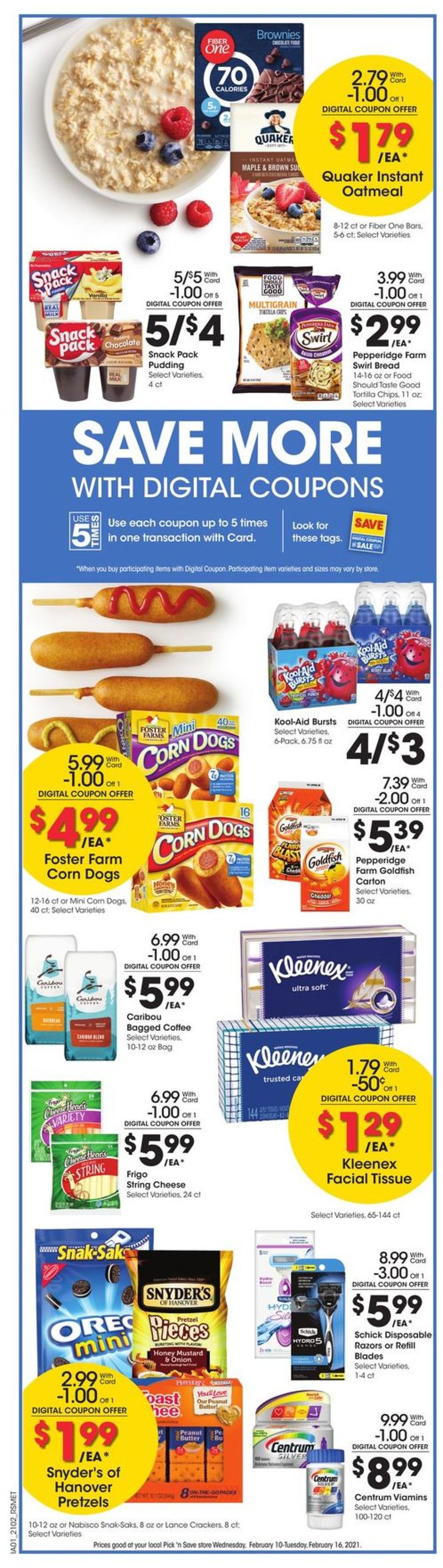 Pick ‘n Save Ad from 02/10/2021
