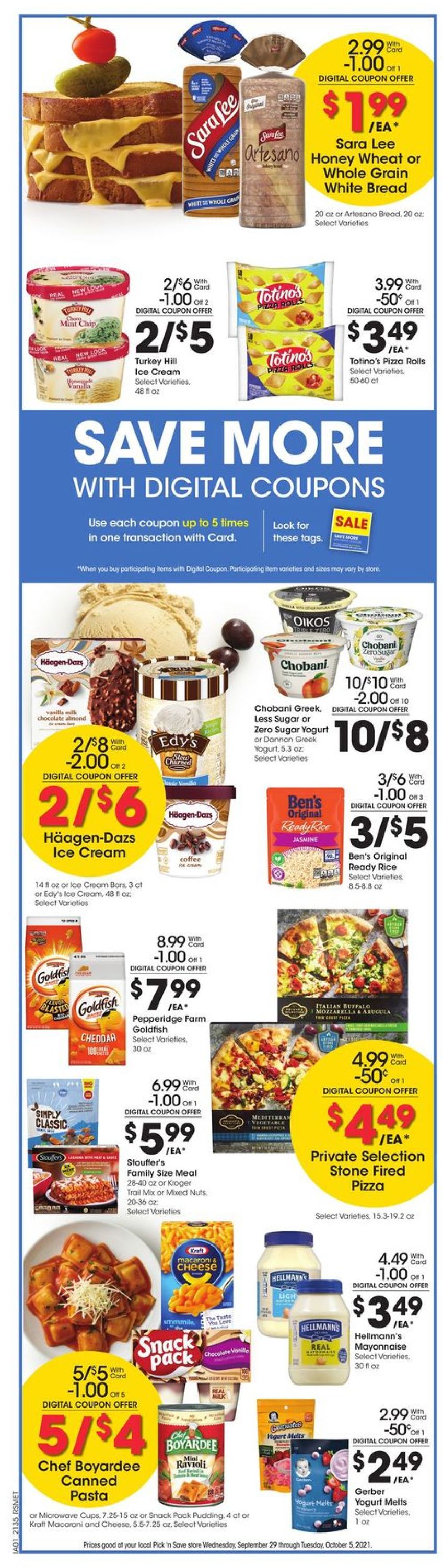 Pick ‘n Save Ad from 09/29/2021