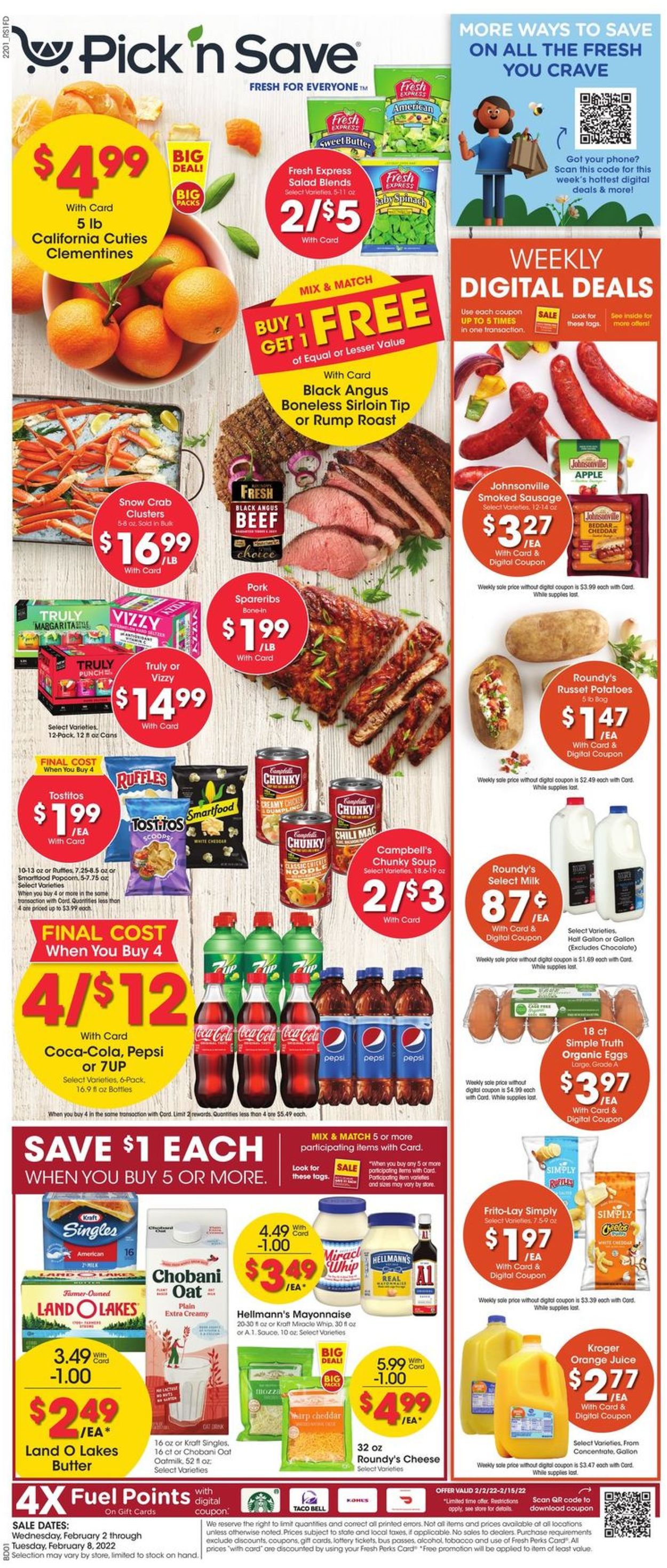 Pick ‘n Save Ad from 02/02/2022