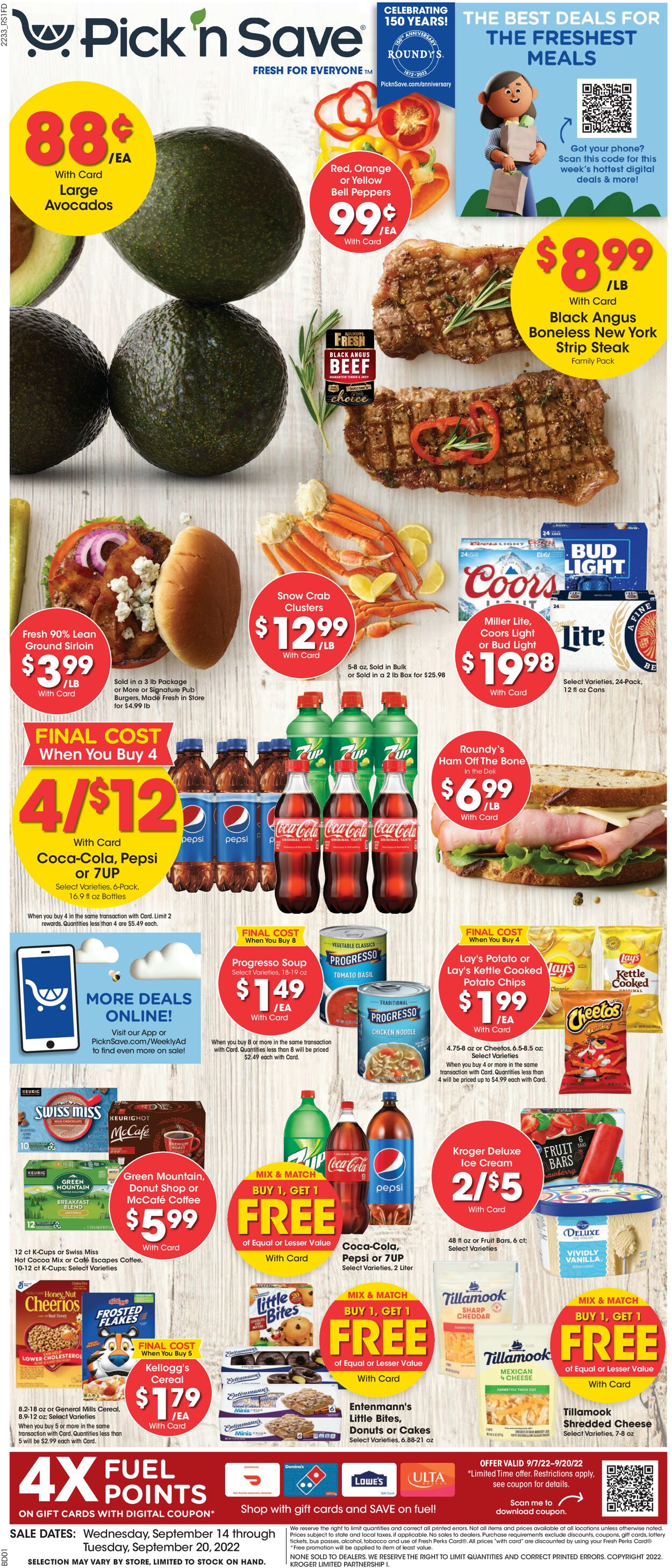 Pick ‘n Save Ad from 09/14/2022