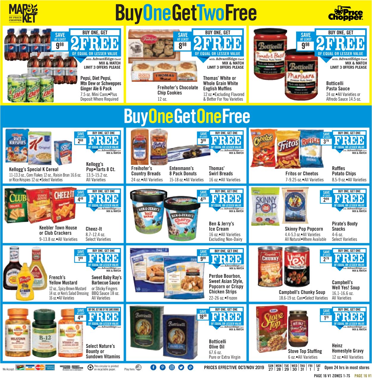 Price Chopper Ad from 10/27/2019
