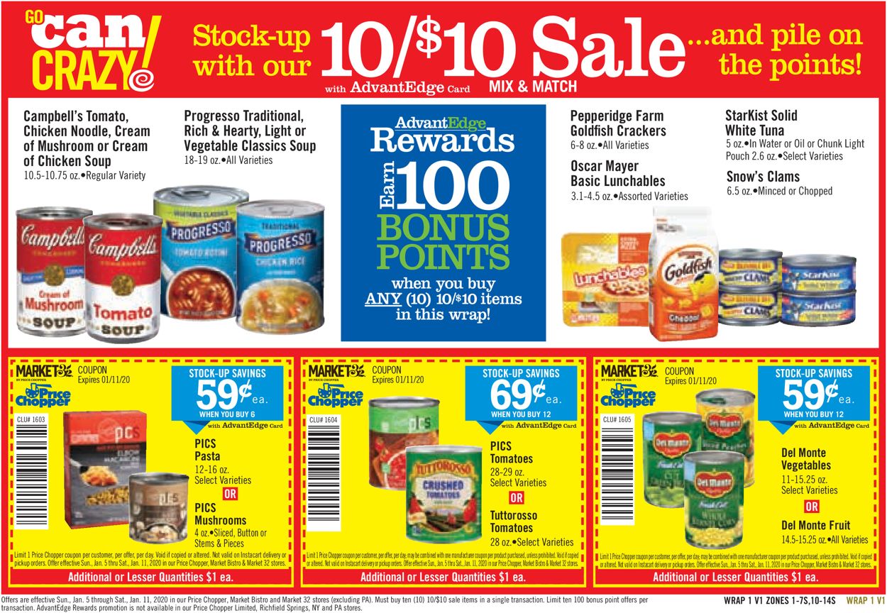 Price Chopper Ad from 01/05/2020