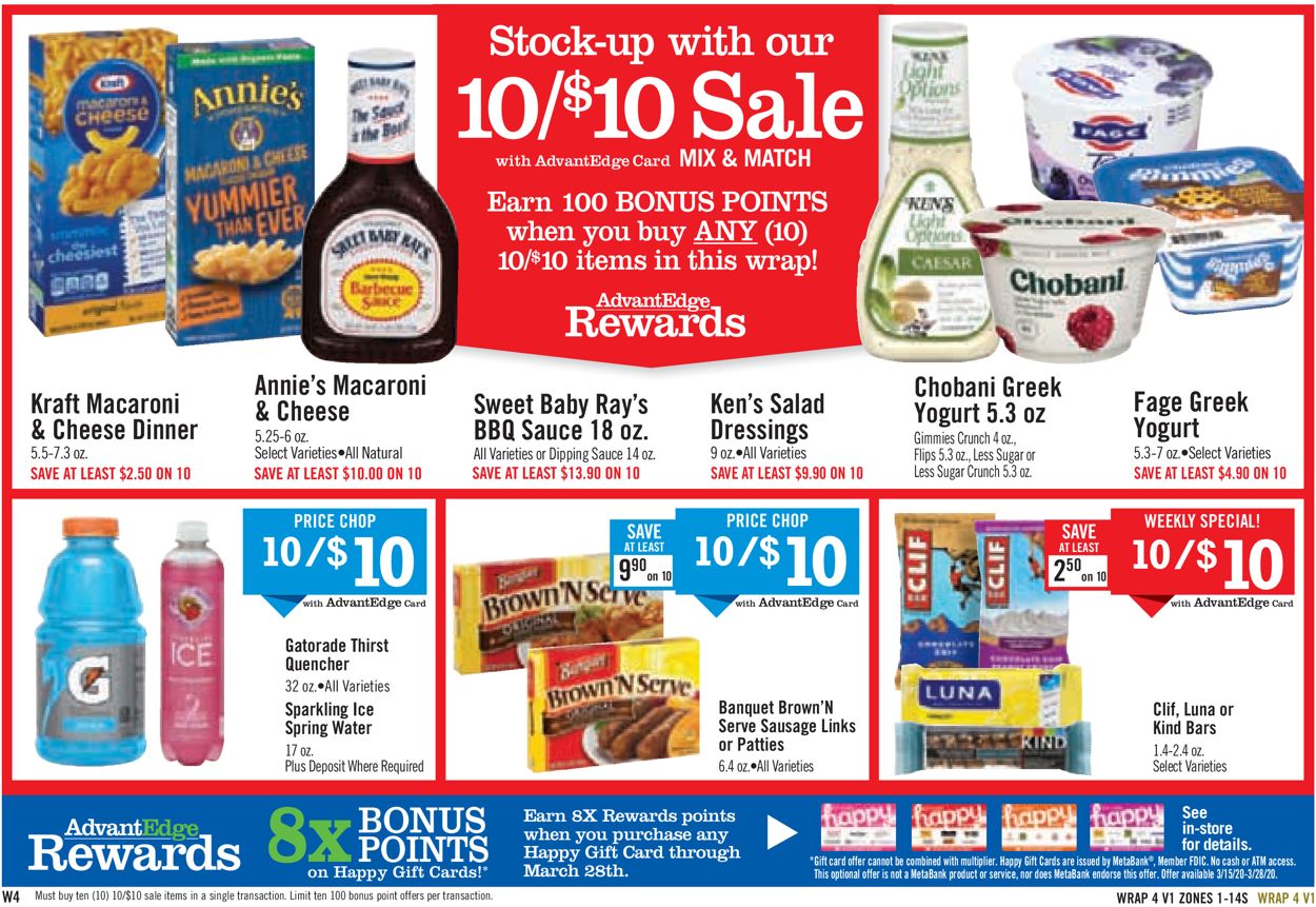 Price Chopper Ad from 03/15/2020