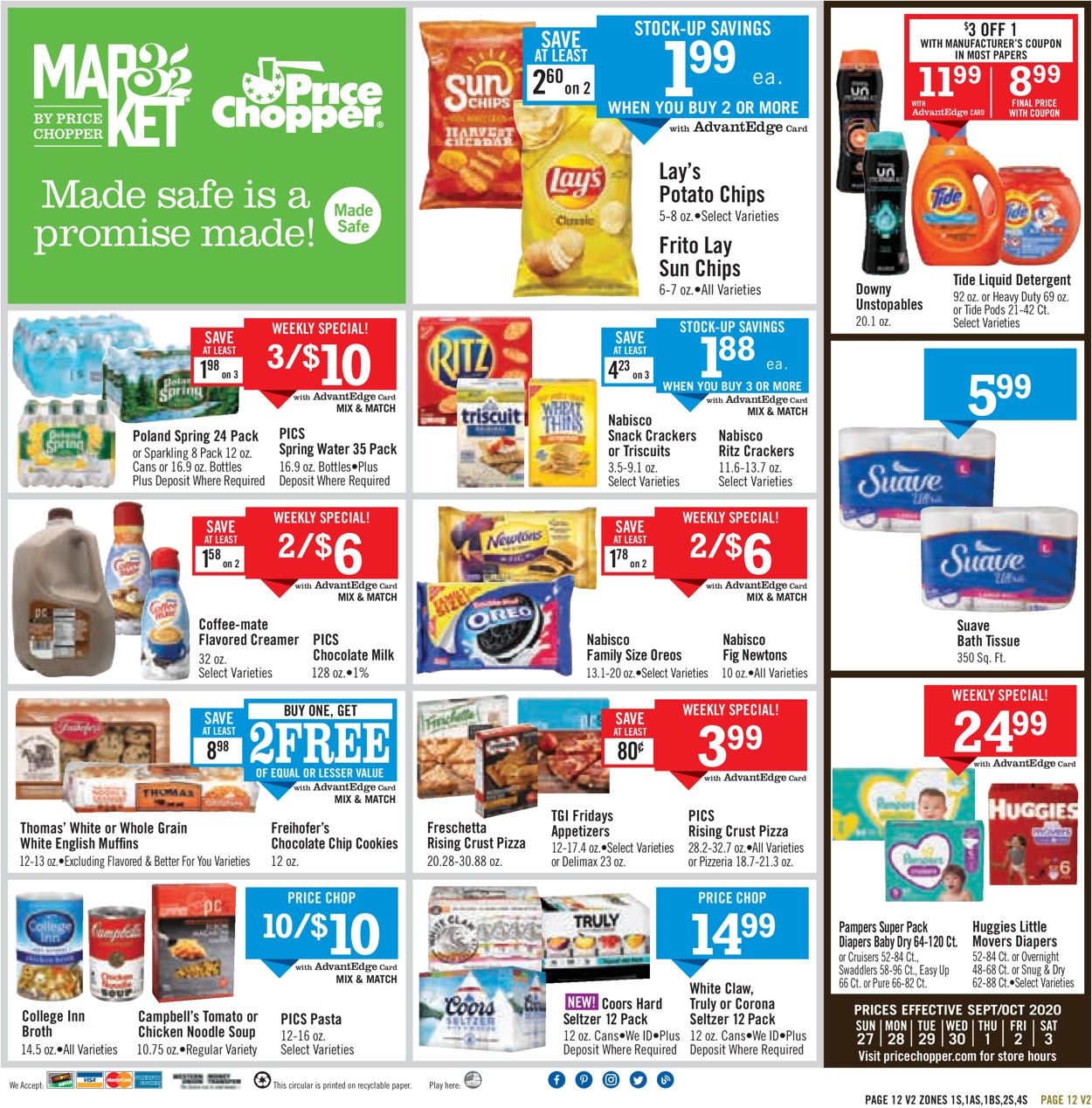 Price Chopper Ad from 09/27/2020