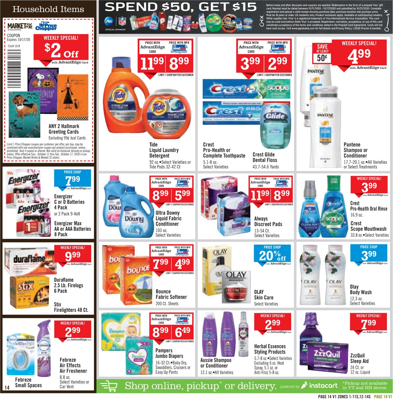 Price Chopper Ad from 10/11/2020