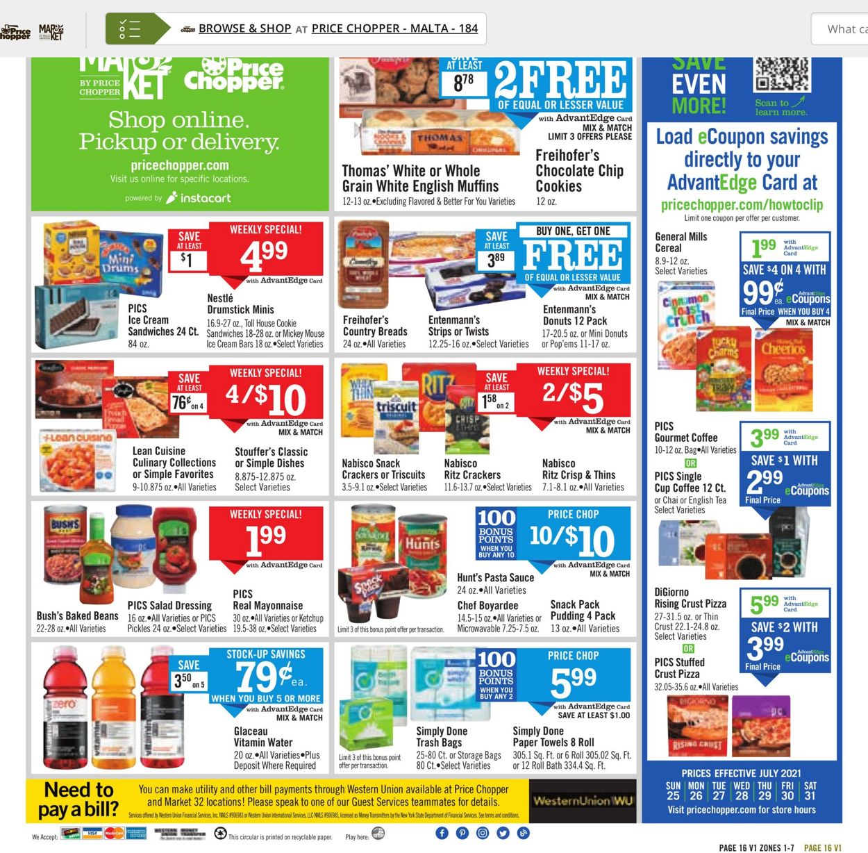 Price Chopper Ad from 07/25/2021