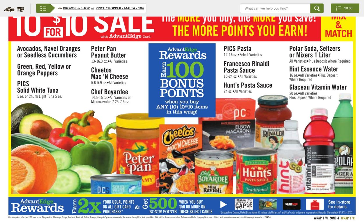 Price Chopper Ad from 09/19/2021