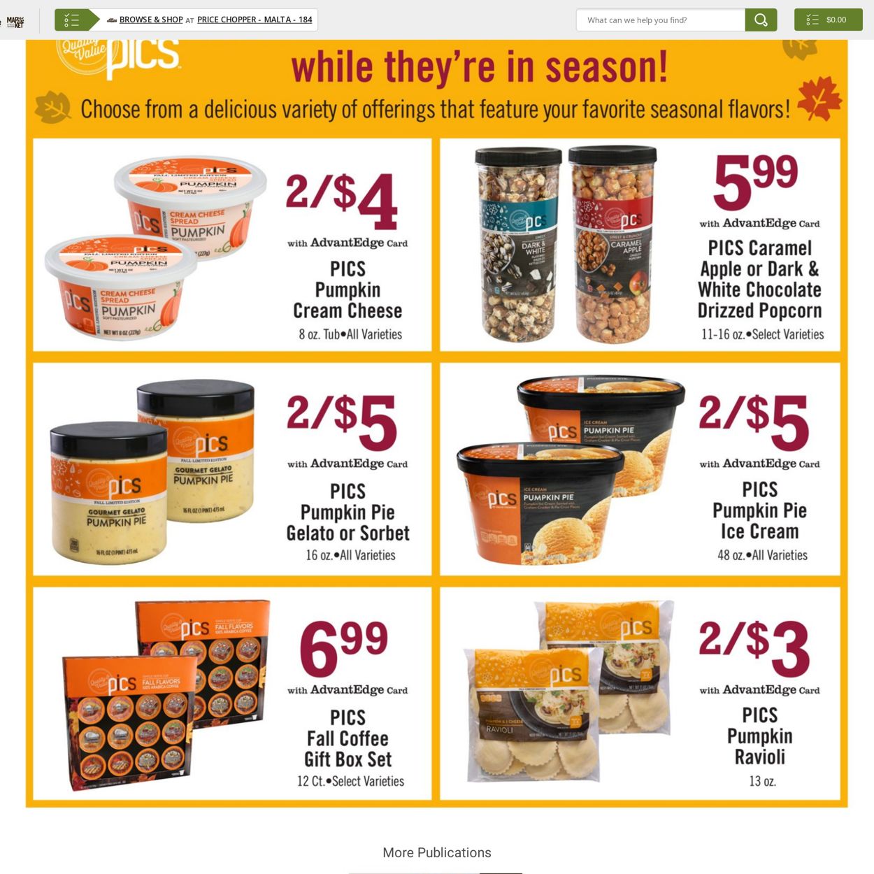 Price Chopper Ad from 10/15/2021