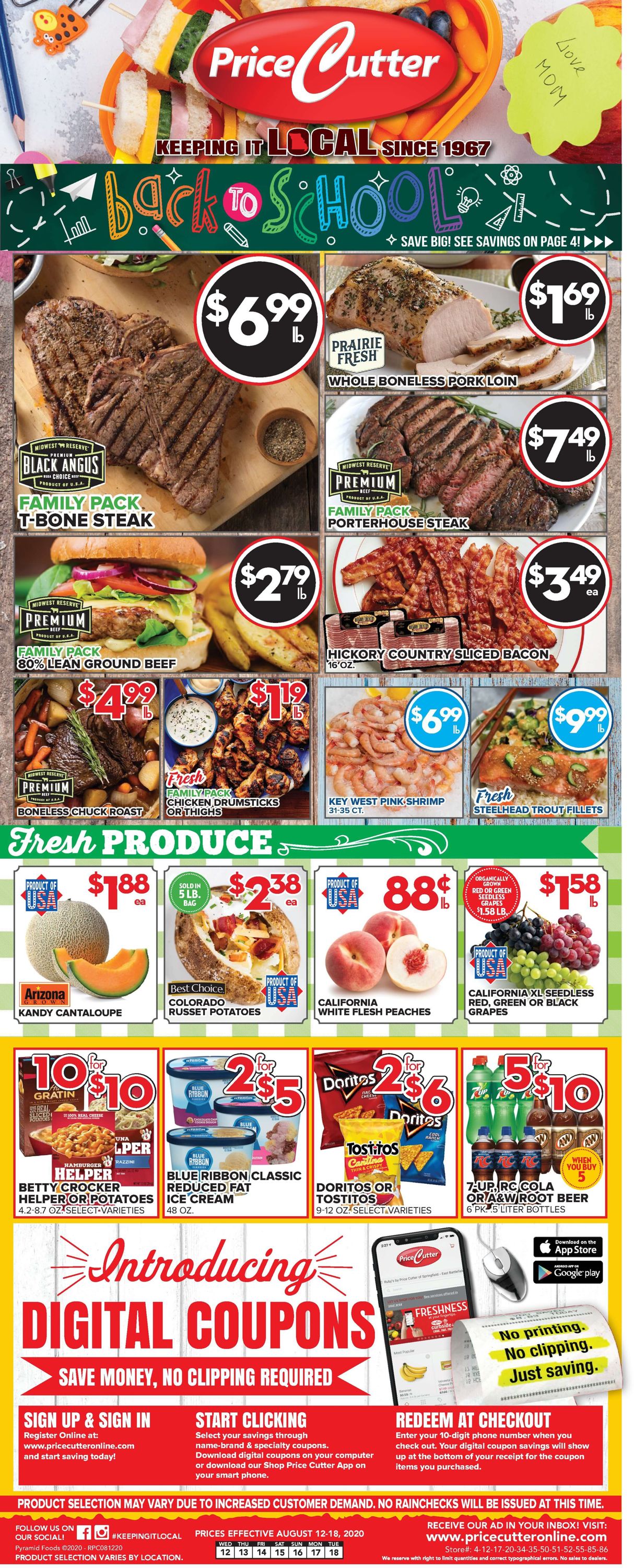 Price Cutter Ad from 08/12/2020