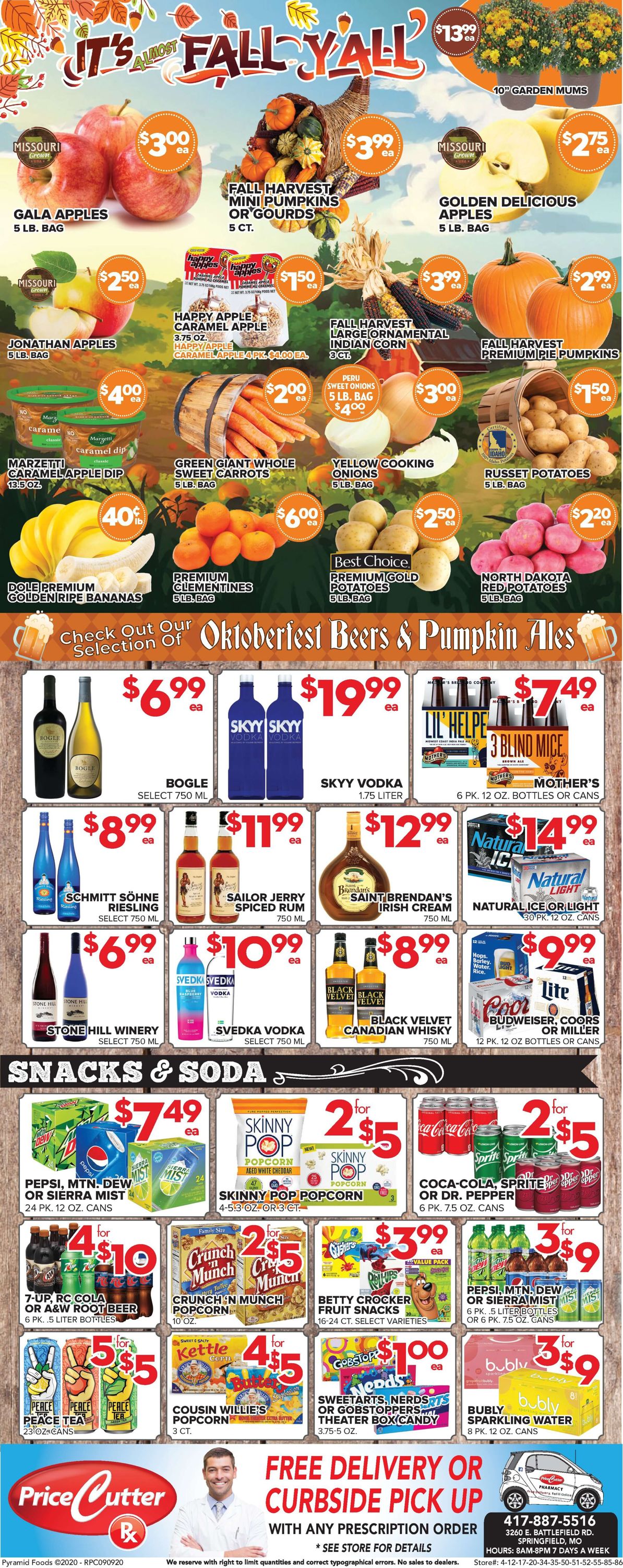 Price Cutter Ad from 09/09/2020