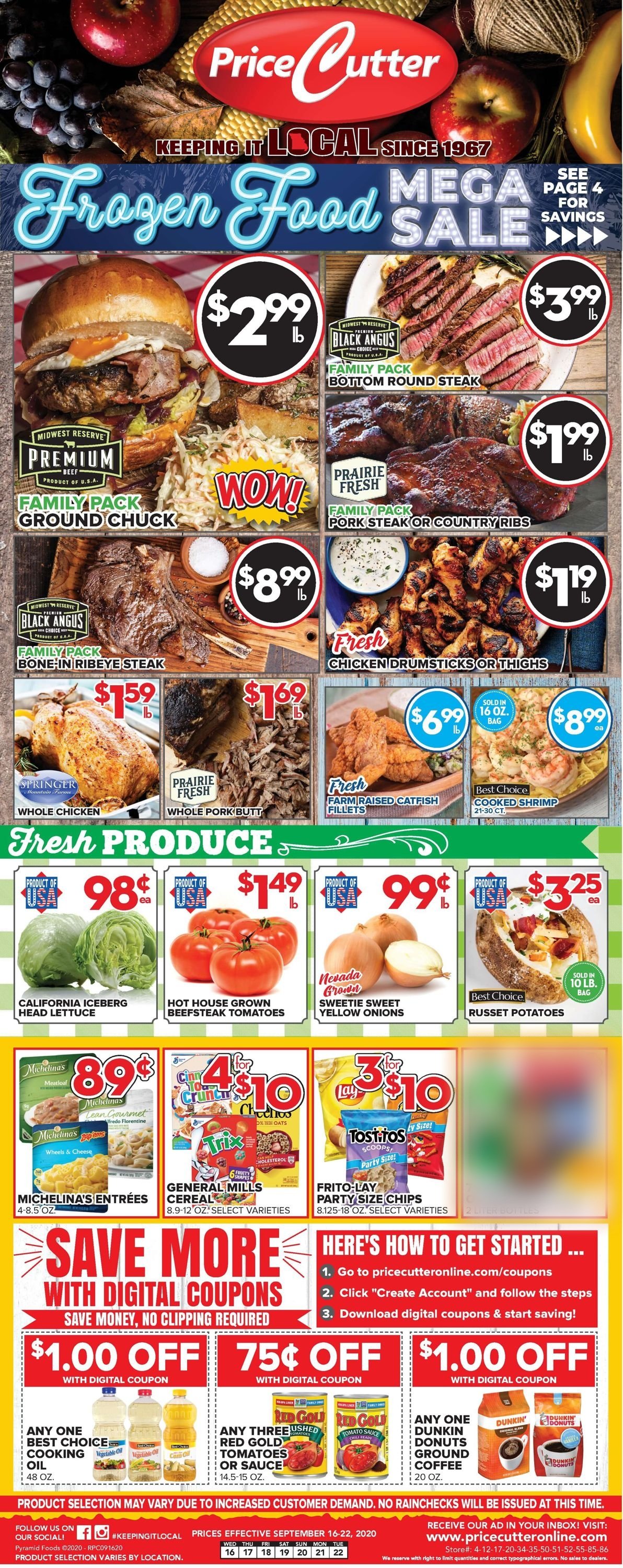 Price Cutter Ad from 09/16/2020
