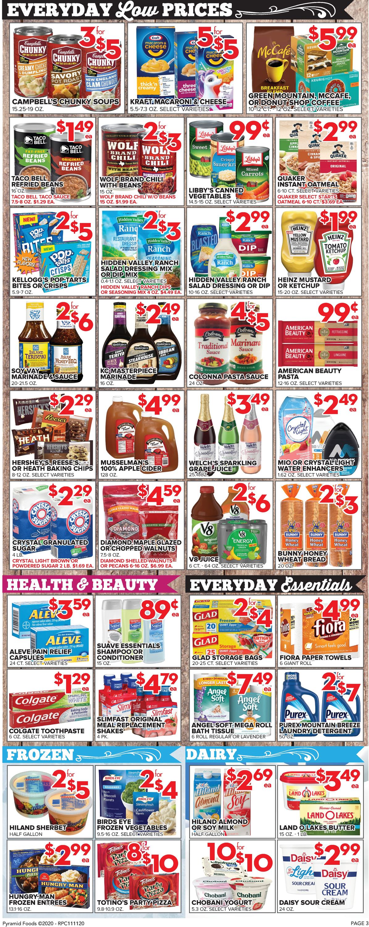 Price Cutter Ad from 11/11/2020