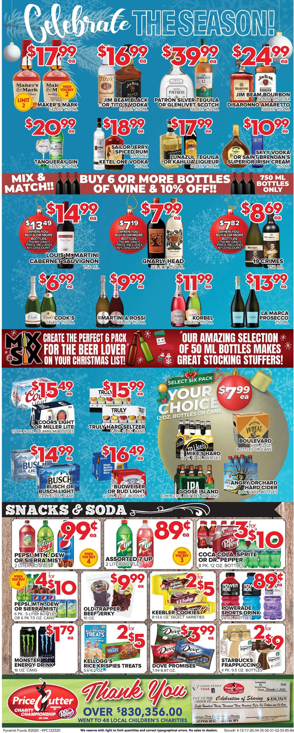 Price Cutter Ad from 12/23/2020