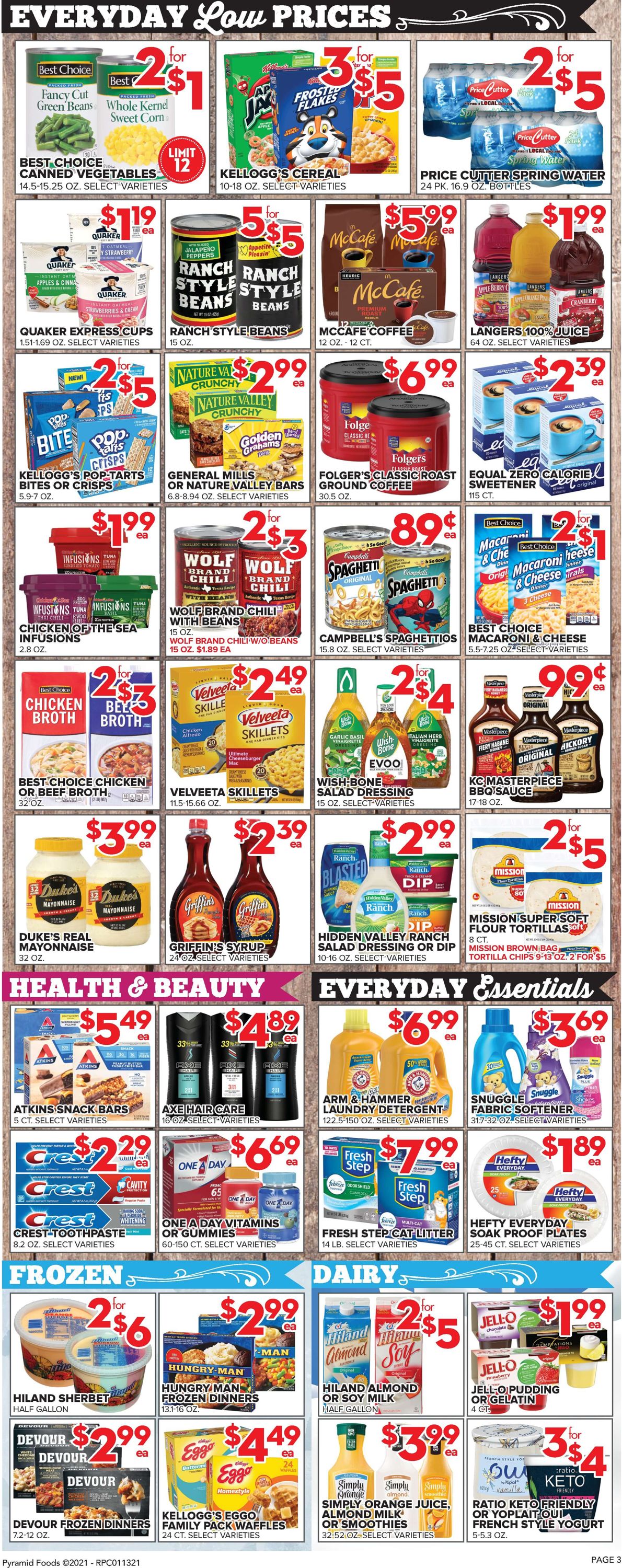 Price Cutter Ad from 01/13/2021