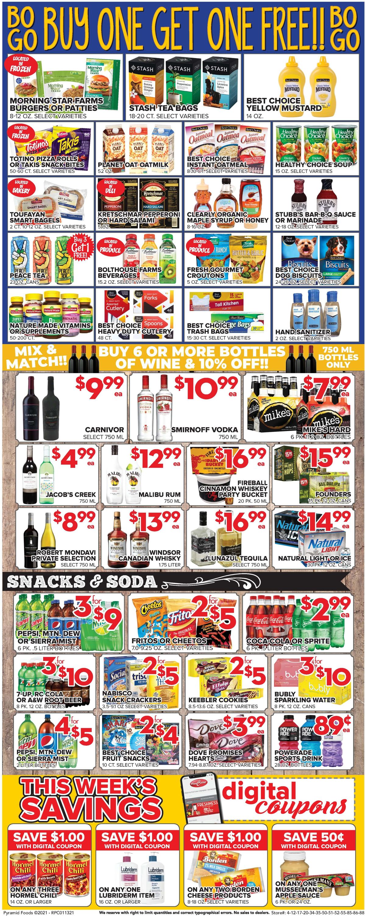 Price Cutter Ad from 01/13/2021