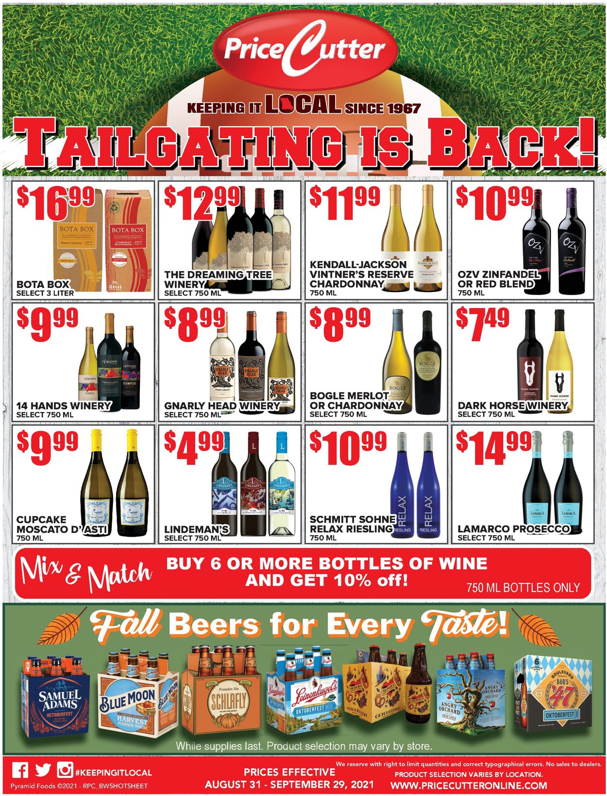 Price Cutter Ad from 08/31/2021
