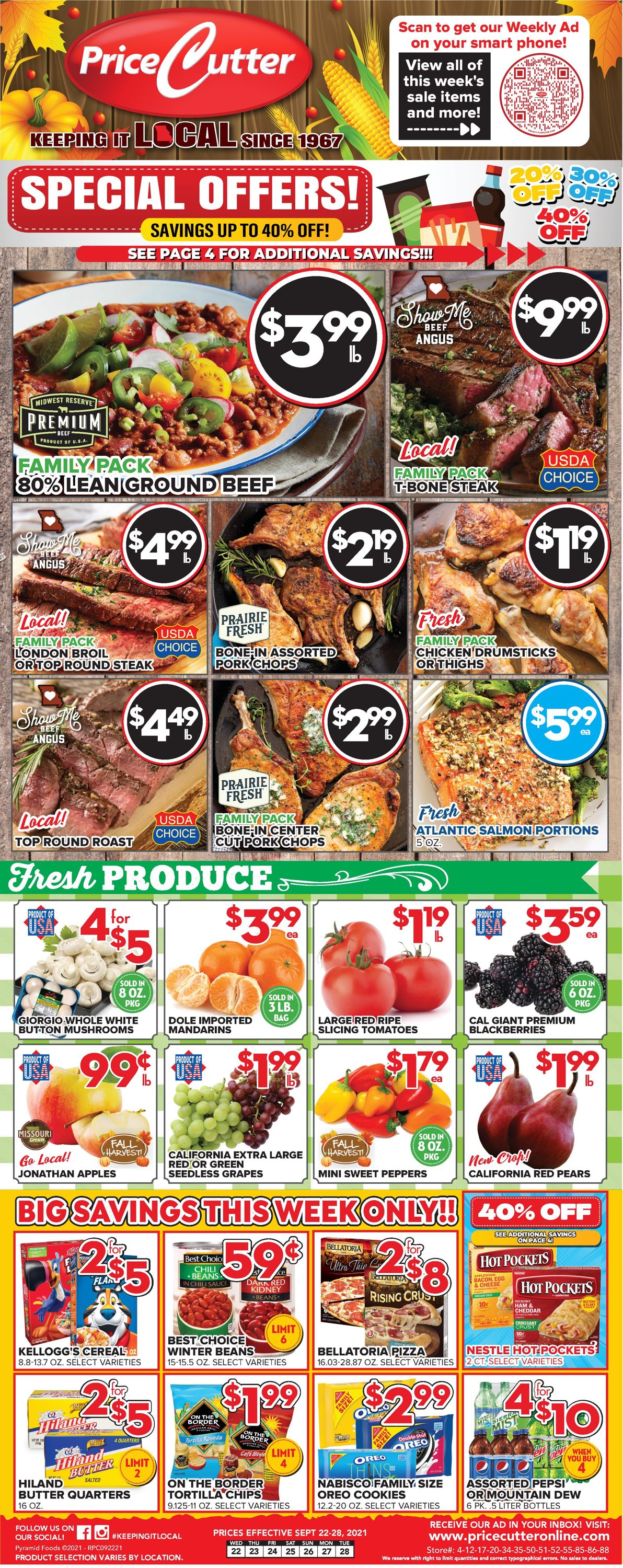 Price Cutter Ad from 09/22/2021