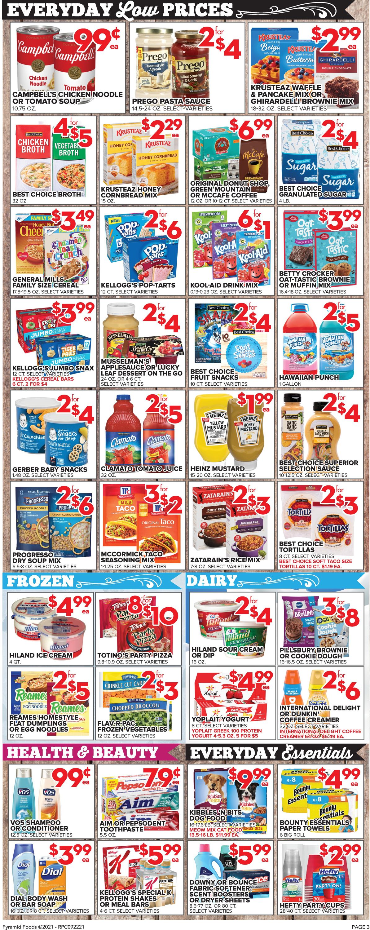 Price Cutter Ad from 09/22/2021