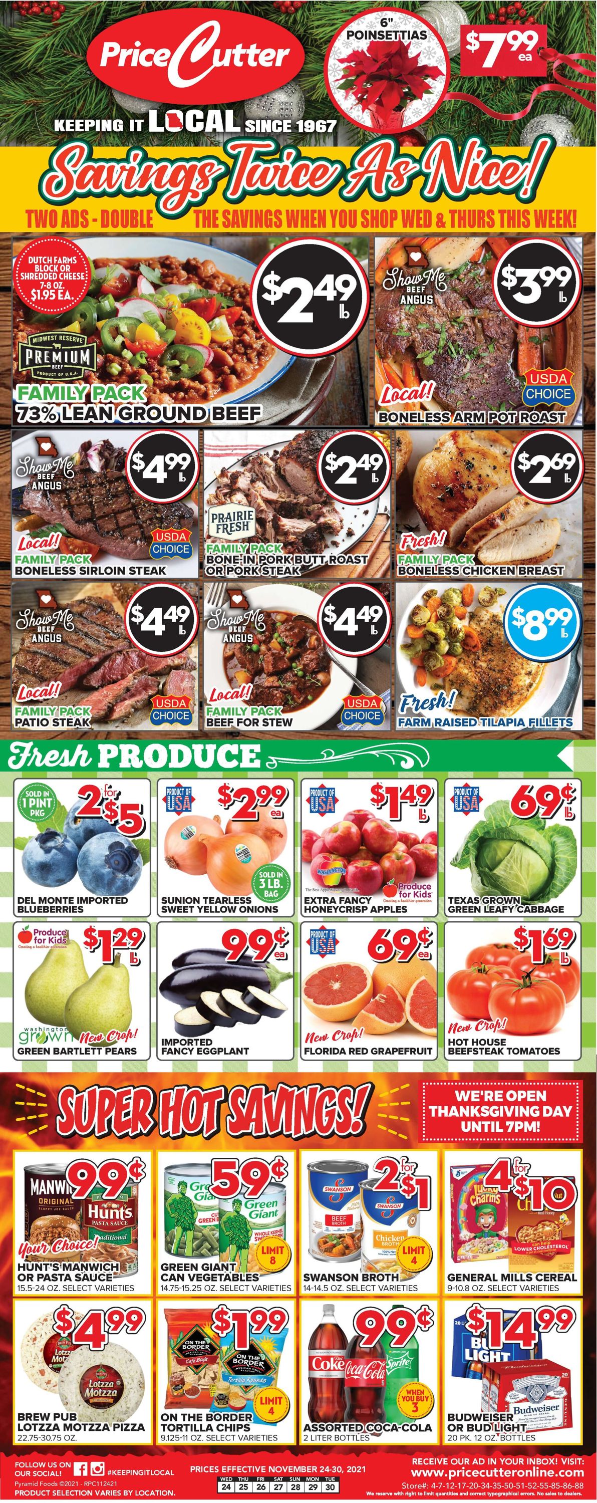 Price Cutter Ad from 11/24/2021