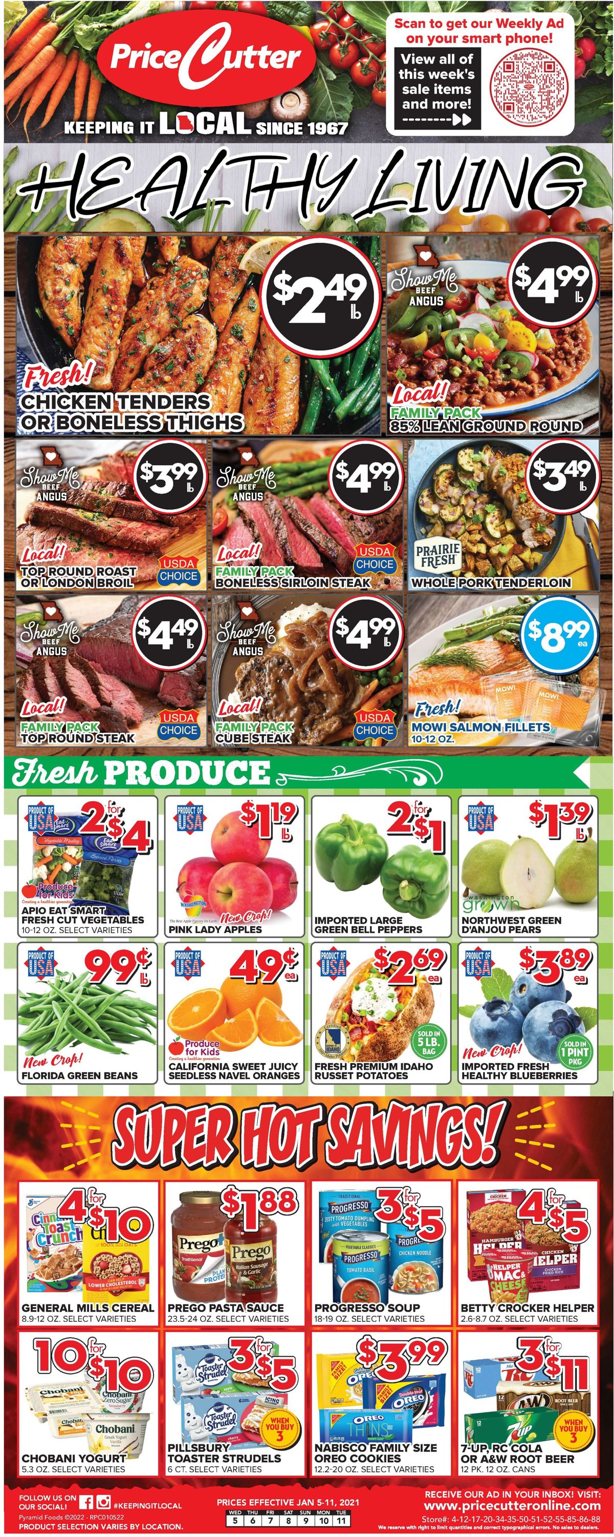 Price Cutter Ad from 01/05/2022
