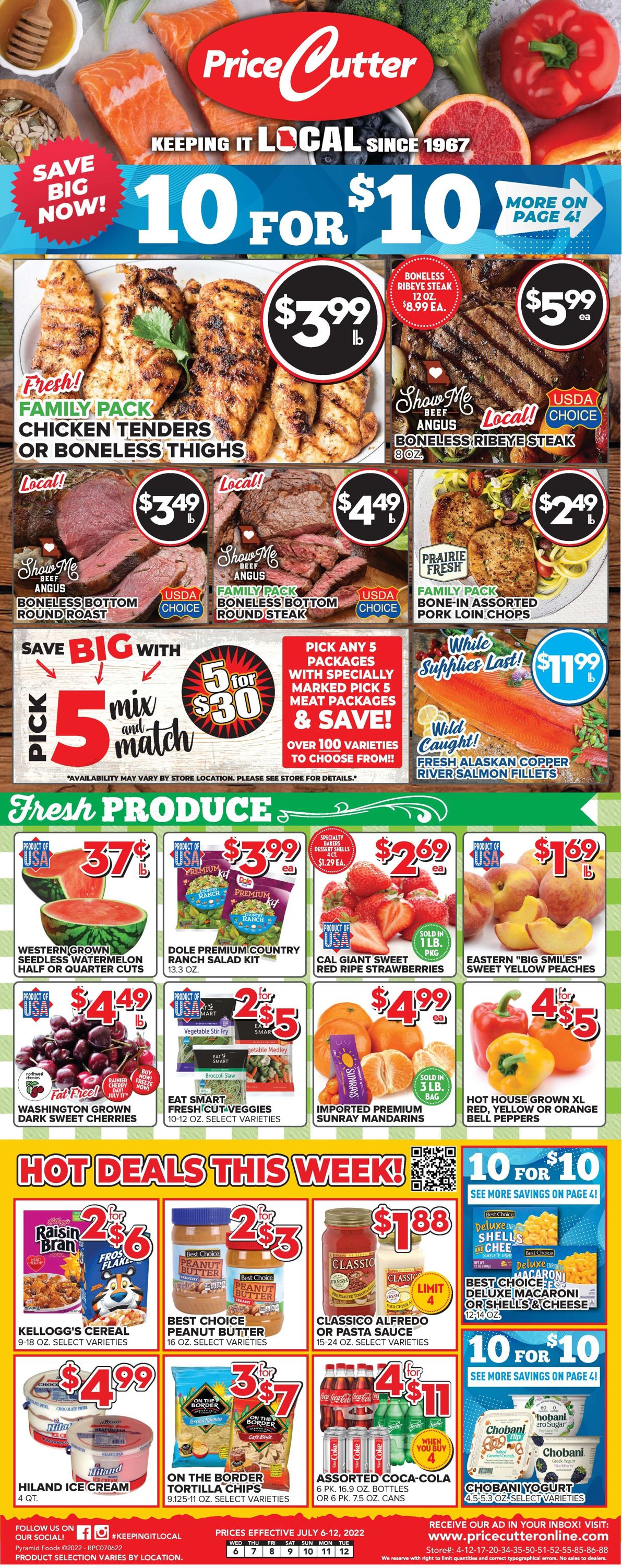 Price Cutter Ad from 07/06/2022
