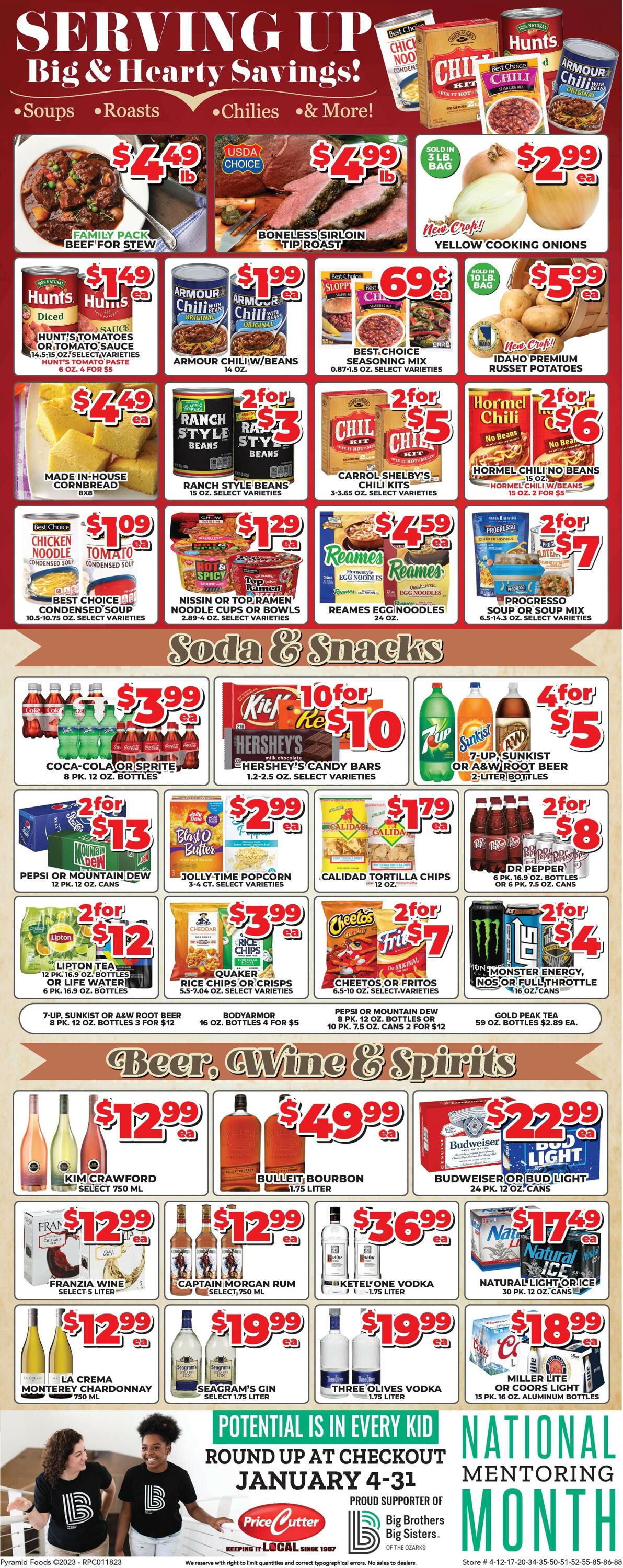 Price Cutter Ad from 01/18/2023