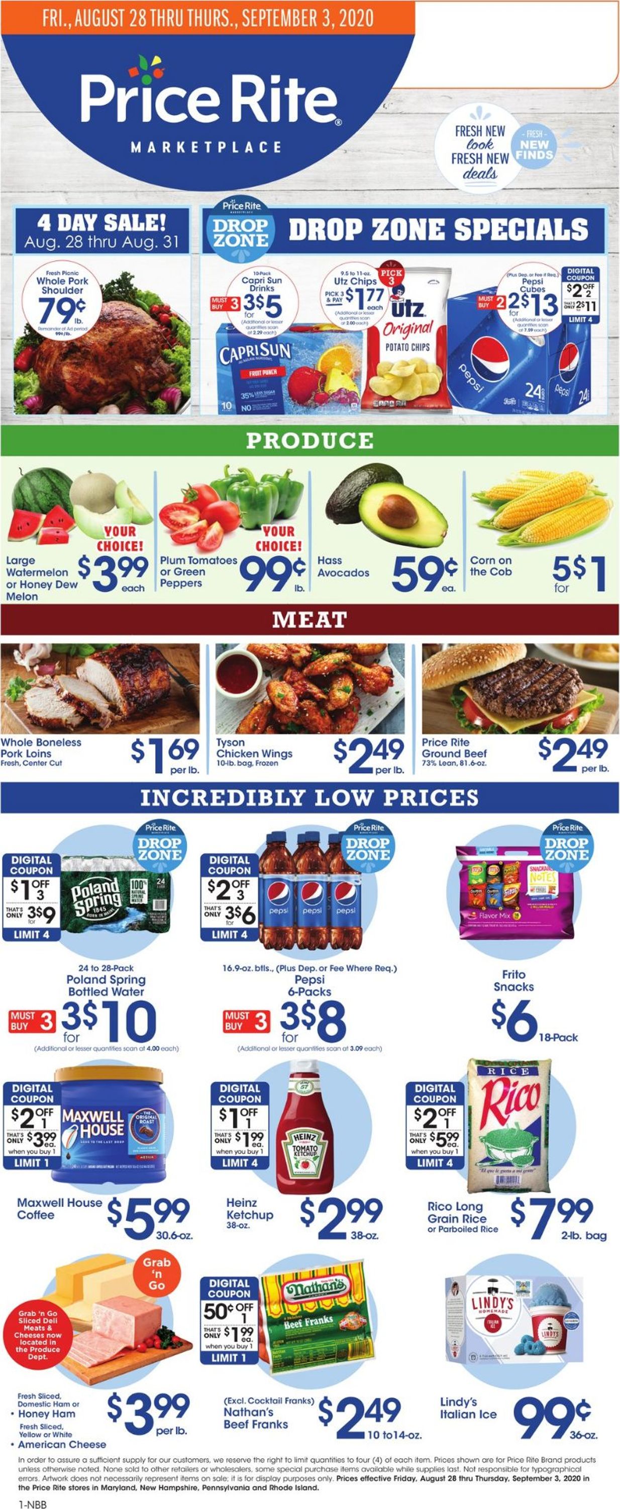Price Rite Ad from 08/28/2020